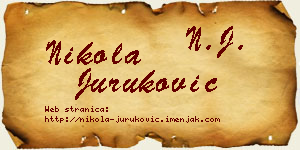 Nikola Juruković vizit kartica